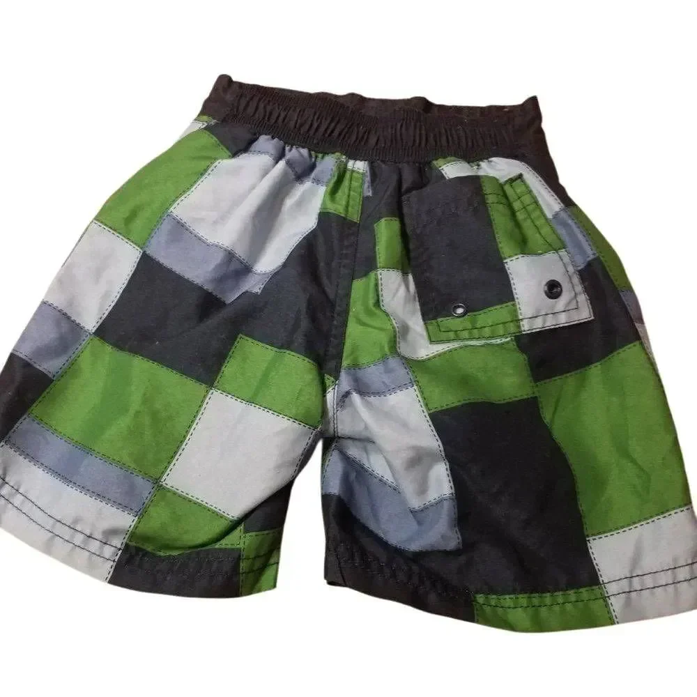 Gymboree plaid Swim trunks 18/24 months